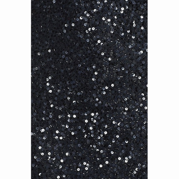 Parker Black Sequin Embellished Long Gown Dress 6 - Picture 5 of 5